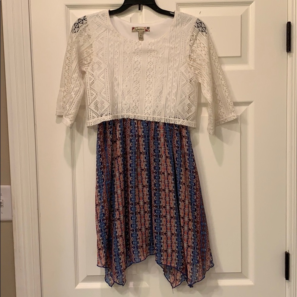 Speechless Girls’ Size 12 Handkerchief hem Dress
